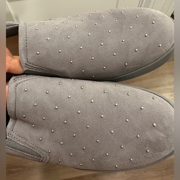 Dr Scholls grey suede gold studded sneakers - Picture 8 of 12